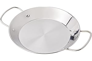IBILI - Poêle à paella Premier, 28 cm, Acier inoxydable, 2 portions, Compatible avec l’induction
