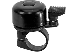 M-Wave MB Mini campanello da bicicletta unisex, in alluminio, con vite metrica, nero, 35 mm