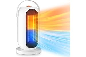HAUEA Chauffage Soufflant Électrique, PTC Radiateur Soufflant 1500W Chauffage d'appoint, 90° Oscillation, 3 Modes, Portatif Chauffage Economie d'énergie, pour Salon, Chambre et Bureau