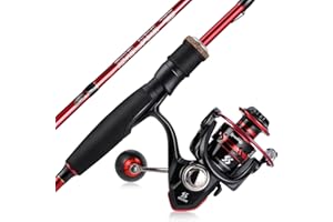 Yun Nong Angelruten- und Rollen-Kombination mit Edelstahlführungen, 2-teiliges leichtes Reise-Angelruten- und Rollen-Set für Salzwasser und Süßwasser