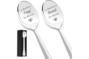 KTIAVO Cdeau Mamie Cuillere a Cafe Cadeau Grand Mere Cadeau Grand Pere Cadeau Papy Cadeau Pour Mamie Cadeau Anniversaire Mamie Cadeau Anniversaire Papy Cadeau Fete Des Grand Pere Cadeau Fete Des Grand Mere