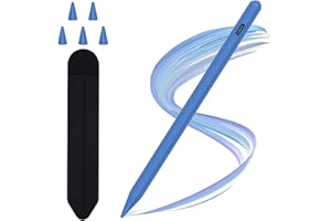 FUWANG KARFUN Stylus Pen für iPad Apple 2018–2025,Tablet Pencil mit 15 Minuten Fast Charging für IPad 11/10/9/8/7/6th Gen,i Pad Pro 11/12.9",iPad mini 6/5th/ Air 3/4/5, Tablet Stift (Blau Knopfschalter)