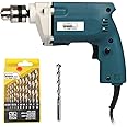 WONDERCUT Wc-Ed-10-B-Cmb Drill Machine 10Mm With Free 13Pcs Hss Drill Bits & 1Pc Masonary Bit Combo, Blue