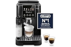 DE'LONGHI De’Longhi Magnifica Start – Perfetto Macchina da Caffè Automatica, LatteCrema Montalatte Automatico, 4 Bevande in un Solo Tocco per Espresso e Cappuccino, Comandi Soft Touch, Nero (ECAM220.91.B)