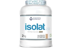 MST SCIENTIFFIC NUTRITION Scientiffic Nutrition - Isolat 2.0, Whey Protein, Proteina Aislada ISO con Lactasa, Proteina de Suero de Leche en Polvo - 2Kg, Cookies.