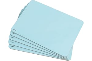 Texet | A4 | Plain Double-Sided Whiteboard | Pastel Blue | Pack of 5 | This Item was Awarded a Public Framework Contract for Education in 2019