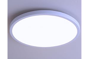 ONEGlobal MASLED 24W-2160lm LED Ceiling Light Bathroom | 23cm, 6000K Cool White, 150W Equivalent | Ideal for Bathroom, Kitchen, Bedroom, Entrance, Garage, Office | Size: 23cm x 2.2cm, 1 Pack