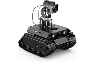 Waveshare Open-Source Off-Road Tracked AI Robot, Compatible with Raspberry Pi 5, Dual Controllers, Computer Vision, Comes wit