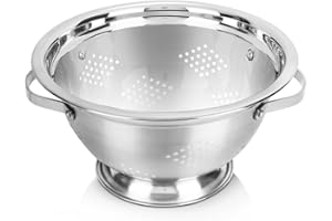 Penguin Home - Passoire En Acier Inoxydable Poli - Trous Grands Pour Un Drainage Rapide Et Facile Fait Pour Durer - Lavable Au Lave-Vaisselle - 26cm