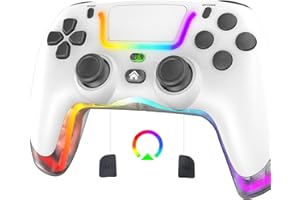 Vinkarpe Controller per PS4, Wireless Joystick PS4 con Sensore Giroscopio a 6 Assi/Touch Panel/Doppia Vibrazione/Audio Jack, Bluetooth Gamepad Controllers di Gioco per PS4/Pro/Slim