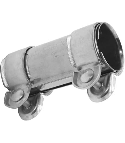 Raccord Universel Pour Tuyau D'Échappement - Diamètre 56 Mm, Longueur 125 Mm, Avec 2 Colliers De Serrage Ø 60,5 Mm