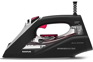 Taurus - Plancha de vapor 2800W, 180g/min, regulador vapor y temperatura, posición ECO, suela Cerámic, punta de precisión, sistema anti cal, sistema anti goteo, spray de agua