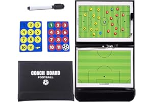 Tableau Football Tactique Entraîneur Board, Magnétique Pliable Professional Tableau Tactique pour Entraîneur Board Conseil D'entraîneur Formation avec Magnétique Marqueur et Gomme pour Débutant
