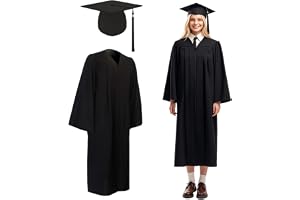 ZHYUAN Examen Talar Doktorhatt, Bachelor akademisk talar med hatt, Examen talar med doktorhatt, Examen Talar, Bachelor Examen Talar, för studenter och högskoleavslutning, Unisex