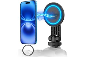 HAFOKO Magnetyczny Statyw Mocowanie Zacisk z Zimny Stopka, 1/4" Magnetyczny Aparat Telefon mocowanie Kompatybilny dla iPhone 16/15/14/13/12 Pro Max, Android Urządzenia Fotografia Akcesoria