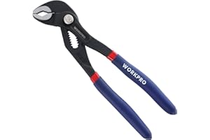 WORKPRO Pinze Regolabili per Tubi e Dadi 180mm, Pinza a Pappagallo a Regolazione Rapida, con Comoda Impugnatura