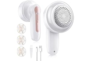 TIPTOP HOME Rasoir Anti Bouloche, Dissolvant de Peluches Anti Bouloche Rasoir Rechargeable avec 2 Lame de Rechange Pinceau Rasoirs Anti-Bouloches Brosse Debugbler Puissant Anti-Peluches pour Vêtements Meubles