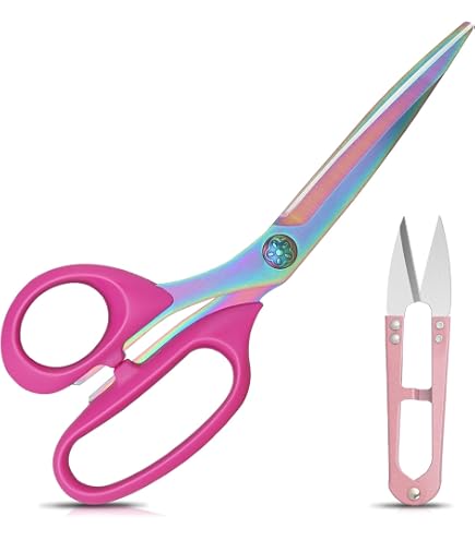 Lot De 2 Ciseaux à Tissu Pour Gaucher 20,3 Cm - Acier Inoxydable, Poignées Souples - Couture, Maison, École