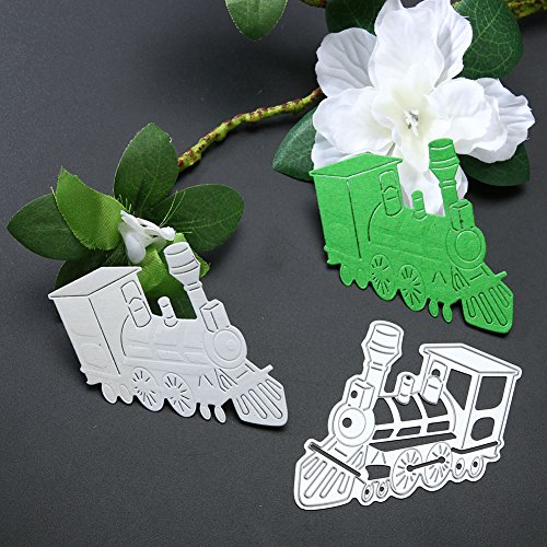 Amazingdeal365 Alte modische Zug Metall Form Schablonen Schneiden DIY Dekor Sammelalbum Karten Buchzeichen Lesezeichen als Geschenk für Freunde Geburtstag Kinder,Kindergarten Hobby Schule Handarbeit Unterricht usw. Ein tolles Geschenk! - 3