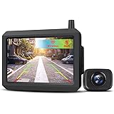 AUTO-VOX W7 Telecamera Retromarcia per Auto con Monitor LCD da 5 '', Assistenza al Parcheggio Senza Fili, Telecamera di Backu