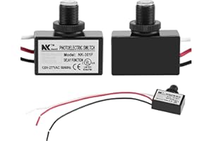 WPKD BLUEIY Photoelektrischer Schalter, 120V-277V AC Spannung Automatischer EIN/Aus Lichtsensor Steuerungsschalter für Outdoor Pfosten Licht Zubehör Patio Garten Beleuchtung Armaturen