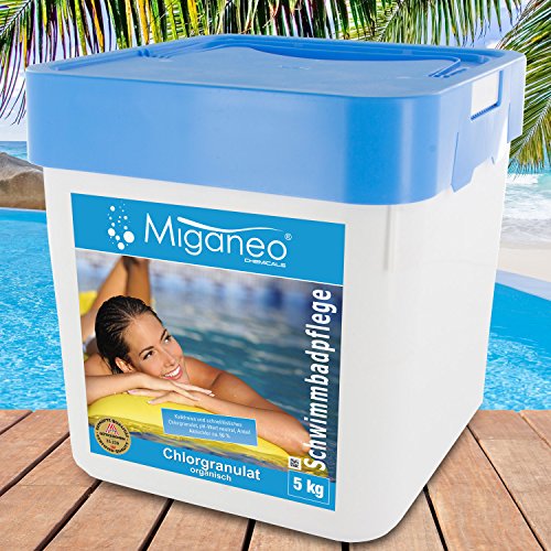 Miganeo® 5 kg Chlorgranulat schnelllöslich 56% Aktivchlor, organisch für Schock Chlorung ,Pool (5kg) - 2