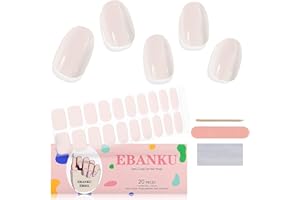‎EBANKU EBANKU 20PCS UV Gel Nagelfolie, Gelee Nackt Nagelfolie Selbstklebend UV Gel Wraps Nagelaufkleber Nagelfolie UV Härtend mit Nagelfeile und Stick fur Frauen Mädchen Nageldekoration