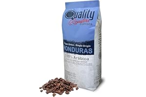 QUALITY ROASTERS COFFEES Café en grano natural. 100% Arabica. Origen único Honduras, 1kg. Tostado artesanal. Tueste medio.