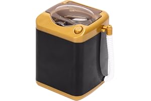 Uxsiya Electric Mini Washing Machine Automatic Makeup Brush Cleaner Children Toy Mini Washing Machines for Makeup Sponges(Gold)