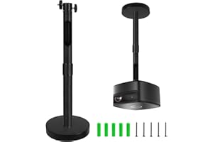 DADABIG Support de Plafond Videoprojecteur, Support Vidéoprojecteur, Hauteur Réglable, Support de Projecteur Plafond, Rotation à 90° 360°, Support de Plafond Universel pour Vidéo-Projecteur Vis 1/4 de Pouce