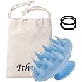Ithyes scalp massager,spazzola massaggio cuoio capelluto,massaggiatore testa, per lavare i capelli, shampoo, in silicone puro