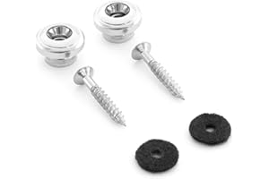 TIGER Gitarrengurtknopf Metall Endpin für Sopran, Konzert, Tenor- und Bass-Ukes, 2 Stück