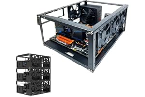 MININGEEK Boîtier d'ordinateur à Monter soi-même, châssis de Bureau, Support empilable, Banc d'essai en Plein Air, adapté à la Carte mère ATX MacroATX E-ATX X79 X99