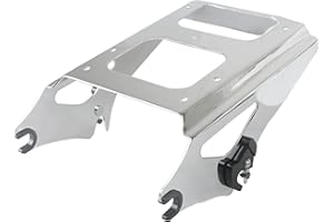 SWESGI Support de montage amovible Two Up Tour Pak 09-13 2-Up Tour Pack Compatible Harley Davidson Touring Street Glide Road King Road Glide Electra Glide 2009-2013 (Chrome)