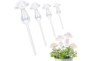 Xiujuers Bewässerungskugeln für Pflanzen, 4 Stück Selbstbewässernde Glühbirnen, Automatische Pflanzenbewässerungsgeräte, Bunte Glas, Selbstbewässerndes System