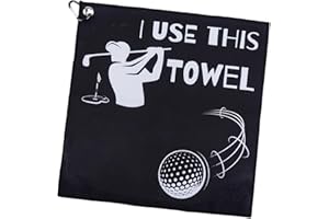 BINGQILING Personalised Golf Towel for Men- Golf Towels for Golf Bags with Clip, Funny Golf Gifts for Golfers, Novelty Golf Balls Cleaner, Golf Accessories Presents for Men Boyfriend Birthday Father's Day