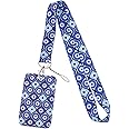 Jagowa 1 Piece Lanyard Heavy Duty Polyester Trend ID Card Keychain Camera Lanyard with Lobster Clasp for Teachers Students Children (Blue)