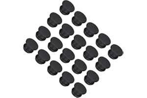 QUARKZMAN Tapones para Orificio 8.5mm, Silicona Tapa Encajable Sellado Cubierta de Bloqueo de Tipo Empotrado Panel de Goma para Armarios Botellas Muebles, Negro, 20pcs