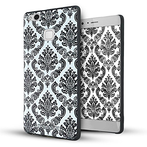 Huawei P9 Lite Funda Lizimandu 3D Patr  n Protectiva Carcasa de Silicona Gel TPU estrecha Case Cover Para huawei p9lite Encaje De Flores Lace Flower  