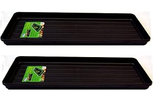 WHITEFURZE 98cm Multi Use Plastic Grow Bag Tray Plant Pot Tray Greenhouse Garden Use