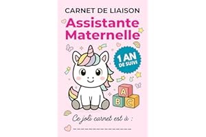 Carnet de Liaison Nounou à remplir : Carnet de Transmission quotidien Assistante Maternelle - Parents | Suivi Bébé | Couverture Licorne: Facilitez-vous les transmissions quotidiennes