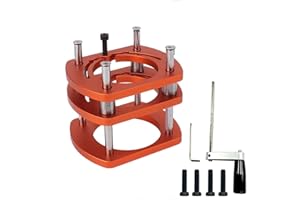 PEESHON Sollevatore per Router,Router Lift per 64-66mm,Base Di Sollevamento Del Router Base, 4 Ganasce Alluminio Base Di Sollevamento Del Router In Acciaio Inossidabile