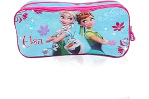 Babioms Astuccio Scuola a 2 Scomparto Grande, Astuccio ELSA & Anna, Cancelleria con Cerniere e Zip Doppia Carino e Pratico per Bambini