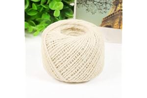DECK INN Pack of 3 Rolls Of Cotton String Ball Natural Garden Twine, Kitchen Cotton Twine Baker Cooking String for Culinary Tasks, Art Craft Projects, Gardening Applications