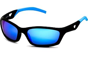 Kiddus Sport Sunglasses for Kids Boy Girl Children and Teenagers. 100% UV protection. Impact resistant. Colored and Mirrored Lenses