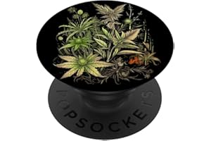 CANNABIS BUDS MARIJUANA GANJA SMOKER Plantas y cogollos de cannabis, cáñamo de 420 semillas, sativa, indica, Pothead PopSockets PopGrip Adhesivo
