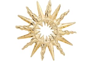 IMINI Broche Soleil En Or Pour Femmes Filles Mode Plaqué Or Broches Apollo Céleste Épinglettes Costume Délicat Chapeau Robe Accessoires Anniversaire Vacances Bijoux Cadeau