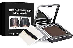 EONFAVE Haaransatz Puder, Dunkelbraun Volumen Puder Haare, Ansatzpuder zum Auffüllen von Dünner Werdendem Haar, Hairline Powder, Haarpuder zum Ansatz Kaschieren, Haarverdichtung, Wasserfestes (Dunkelbraun)