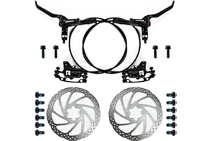 ROADNADO Hydraulic Bike Brakes Set Mountain Bike Disc Brakes, Bicycle Disc Brake Set, 160mm Rotor, Front 800mm Rear 1400mm MTB Hydraulic Brake Set Aluminum Alloy Oil Brake for Universal MTB Road Bike