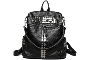 DEERWORD Mujer Bolsos Mochila Casual Bandolera Marca Mediano Antirrobo Italianos PU Cuero 5255 1 Piezas